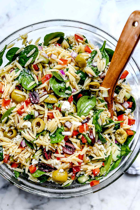 Mediterranean Orzo Salad - Pick your protein