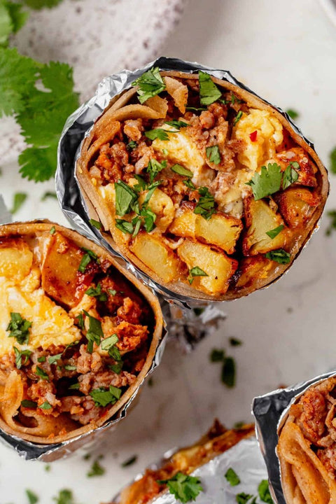 Chorizo Breakfast Burrito *Mixed Fruit on the side - Fresh 'N Tasty - Naples Meal Prep