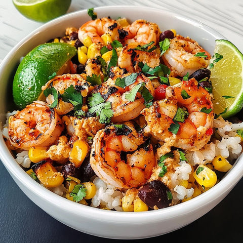 Shrimp Bowl W/ Corn & bean Pico - Fresh 'N Tasty - Naples Meal Prep