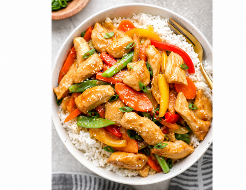 Chicken Breast Teriyaki Stir Fry - Dish contains cashews