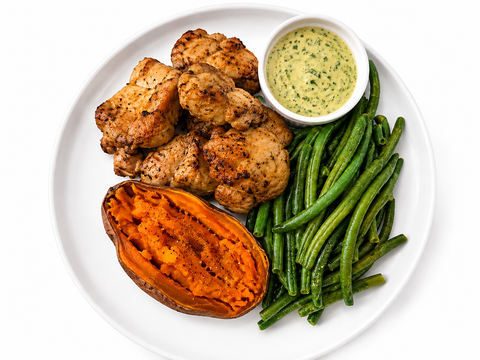 Herb-Roasted Chicken Thigh Plate