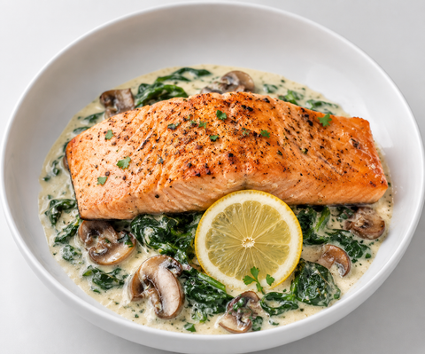 Pan-Seared Salmon Florentine