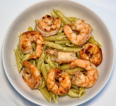 Penner W/ Pesto Sauce & Grilled Shrimp  - ALERT (Pesto sauce contains pine nuts)