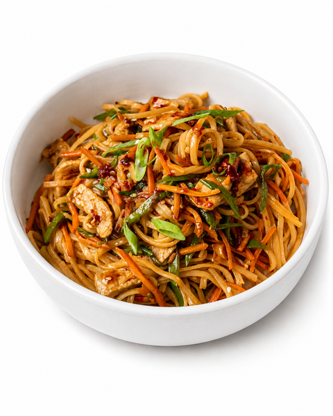 Spicy Pork Asian Noodles