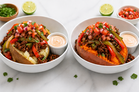 Taco Ground Beef Loaded Potato - Russet OR Sweet Potato