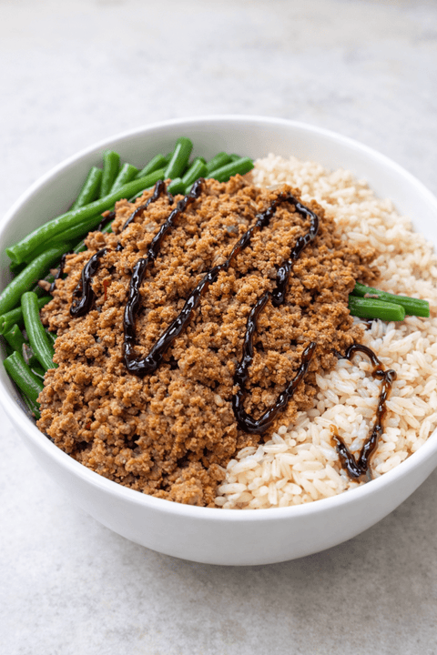 Asian - Style Ground Turkey Breast W/Green Beans & Rice (Medium Spicy) - Fresh 'N Tasty - Naples Meal Prep