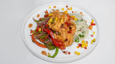 Caribbean Shrimp and Rice Plate - Fresh 'N Tasty - Naples Meal Prep