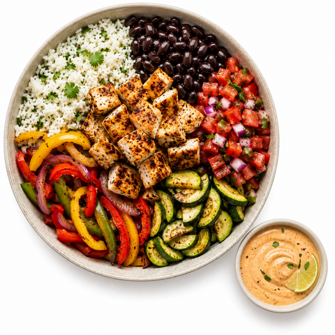 Chicken Burrito Bowl (GF) - Fresh 'N Tasty - Naples Meal Prep