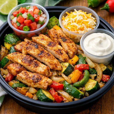 Chicken Fajita Bowl (Low - Carb) - Fresh 'N Tasty - Naples Meal Prep