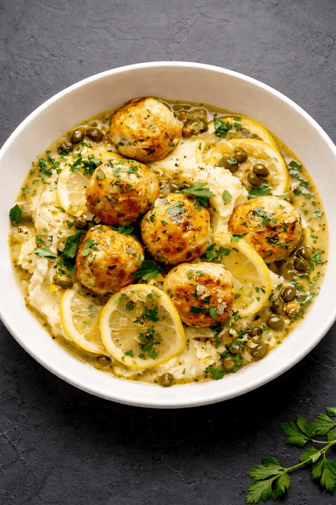 Chicken Piccata Meatballs (GF) - Fresh 'N Tasty - Naples Meal Prep