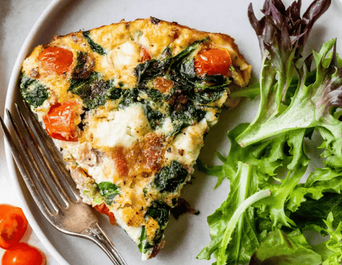 Frittata Served with a side of mixed greens - Fresh 'N Tasty - Naples Meal Prep