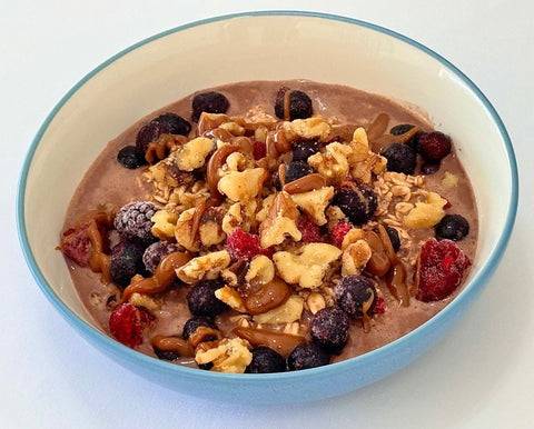 Fudge Brownie Protein Powder Overnight Oats *Mixed fruit on the side - Fresh 'N Tasty - Naples Meal prep