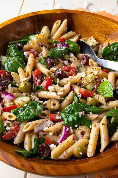 Gluten Free Mediterranean Pasta Salad - Pick your protein - Fresh 'N Tasty - Naples Meal Prep