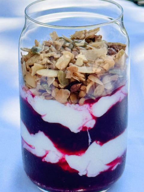 Greek Yogurt - Berries Sauce - Keto Nut Granola Parfait - Fresh 'N Tasty - Naples Meal Prep