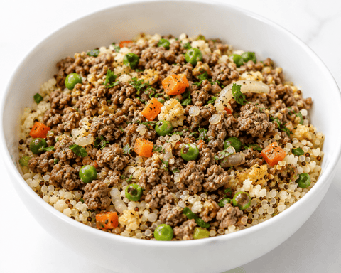 Ground Beef Bowl with Quinoa & Cauliflower Fried Rice - Fresh 'N Tasty - Naples Meal Prep