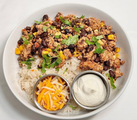 Ground Turkey Taco Bowl, Southwest Style - Fresh 'N Tasty - Naples Meal Prep