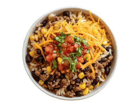 High Protein Ground Beef Burrito Bowl - Fresh 'N Tasty - Naples Meal Prep