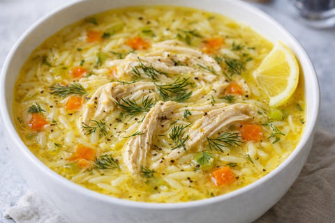Lemon Dill Chicken Orzo Soup 24oz - Fresh 'N Tasty - Naples Meal Prep