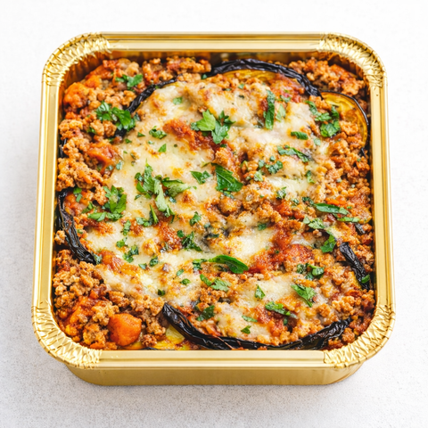Low - Carb Turkey Eggplant Lasagna Bake (GF) - Fresh 'N Tasty - Naples Meal Prep