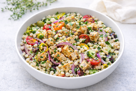 Mediterranean Couscous Salad with Bell & Evans Grilled Chicken Breast (Medium) - Fresh 'N Tasty - Naples Meal Prep