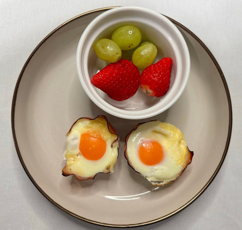 NO- BREAD Ham and Cheese Egg Cups (2) *Served with Mixed Fruit - Fresh 'N Tasty - Naples Meal prep