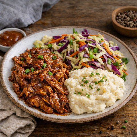Pulled BBQ Pork Plate (Low - Carb) - Fresh 'N Tasty - Naples Meal Prep