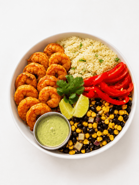 Shrimp Mexican Bowl (Low Carb Option) - Fresh 'N Tasty - Naples Meal Prep