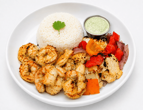 Shrimp, Mixed Veggies & Rice (Low Carb Option) - Fresh 'N Tasty - Naples Meal Prep