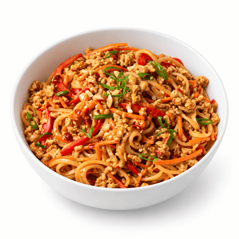 Spicy Peanut Chicken Noodles - Fresh 'N Tasty - Naples Meal Prep