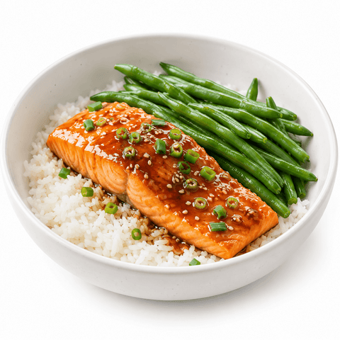 Teriyaki Salmon Bowl (Low Carb Option) - Fresh 'N Tasty - Naples Meal Prep